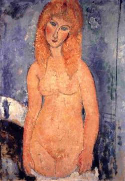 Blonde Nude Artwork by Amedeo Modigliani
