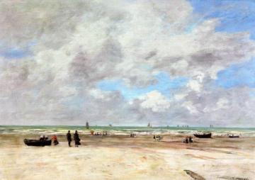 Berck, the Beach at Low Tide Artwork by Eugène-Louis Boudin