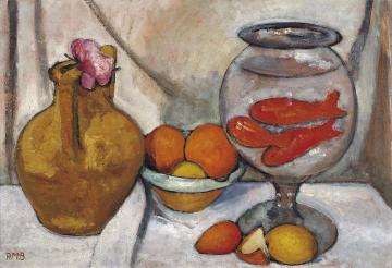 Still-life with Goldfish Bowl Artwork by Paula Modersohn-Becker