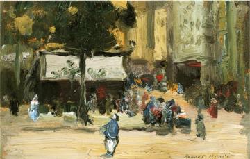 Street Corner In Paris Artwork by Robert Henri