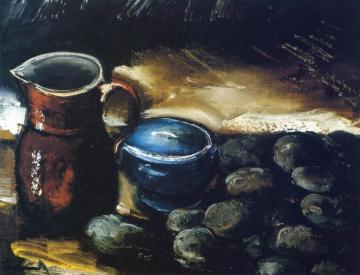 Still Life, Pitcher And Potatoes Artwork by Maurice De Vlaminck