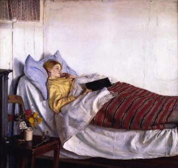 The Sick Girl Artwork by Michael Peter Ancher