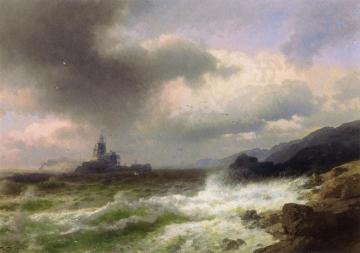 Saddle Rock Lighthouse, Maine Artwork by Herman Herzog