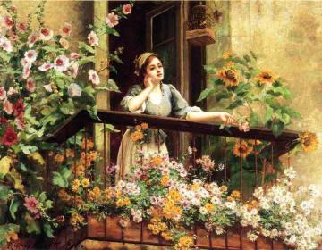 A Pensive Moment Artwork by Daniel Ridgway Knight