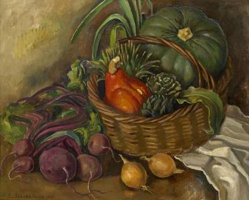 Still Life with Vegetables Artwork by Zinaida Serebriakova