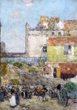 Marché, St. Pierre, Montmartre Artwork by Frederick Childe Hassam