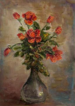 Red Roses Artwork by Marcel Dyf