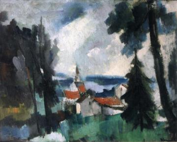 Valmondois Landscape Artwork by Maurice De Vlaminck
