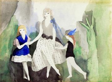 Three Girls Artwork by Marie Laurencin