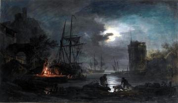Moonlight Artwork by Claude-Joseph Vernet