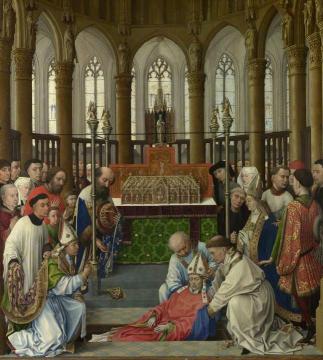The Exhumation of Saint Hubert Artwork by Rogier van der Weyden