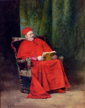 Reading Rabelais Artwork by Jehan Georges Vibert
