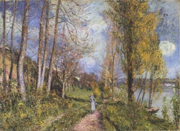 Near the Seine at By Artwork by Alfred Sisley