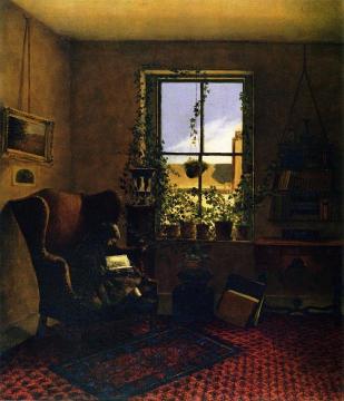 Laura Brown In A Wing Chair Artwork by Fidelia Bridges