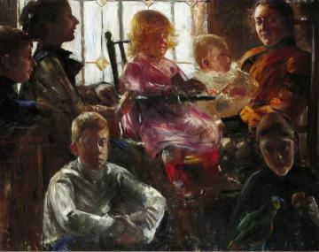 The Family of the Painter Fritz Rumpf Artwork by Lovis Corinth