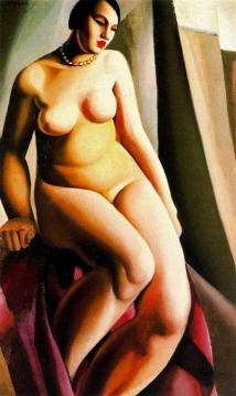 Seated Nude Artwork by Tamara De Lempicka