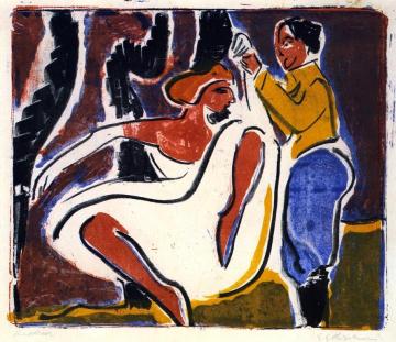 Russian Dancing Pair Artwork by Ernst Ludwig Kirchner