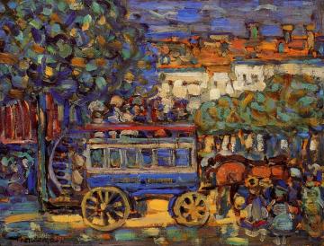 Paris Omnibus Artwork by Maurice Prendergast