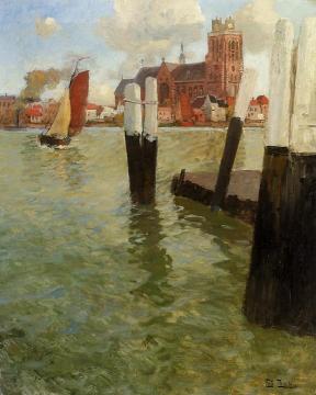 L'Embarcadere, Dordrecht Artwork by Fritz Thaulow
