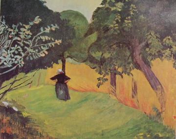 Breton dans le champ de blé vert Artwork by Paul Serusier