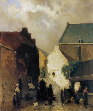 Fish Market In The Hague Artwork by Johan Hendrik Weissenbruch