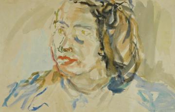 Portrait Of Eva Whyte Artwork by Oskar Kokoschka
