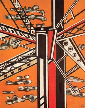Mechanical Element on a Yellow Background Artwork by Fernand Léger