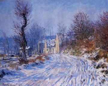 Road to Giverny in Winter Artwork by Claude Oscar Monet