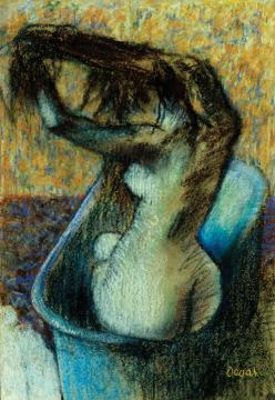 Woman Bathing Artwork by Edgar Degas