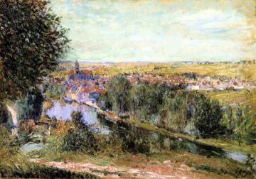 View of Moret Artwork by Alfred Sisley