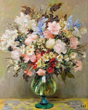 Big Vase Of Flowers Artwork by Marcel Dyf