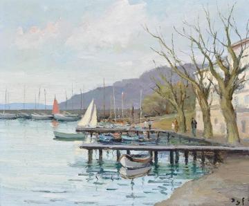 Sailing Boats In Provence Artwork by Marcel Dyf