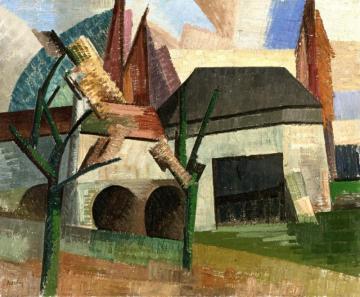 Mill At Creteil, Seen From The Pier Artwork by Auguste Herbin