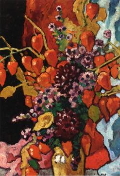 Flowers And Physallis Artwork by Louis Valtat