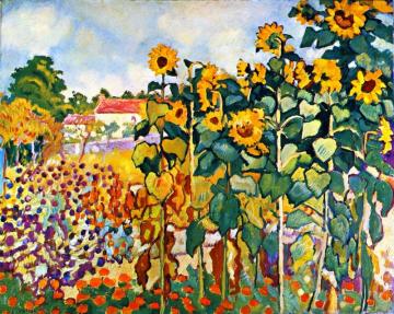 Sunflowers At Choisel Artwork by Louis Valtat