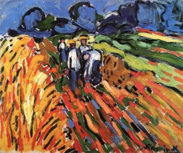 The Potato Pickers Artwork by Maurice De Vlaminck