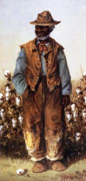 Negro Man In Cotton Field Artwork by William Aiken Walker
