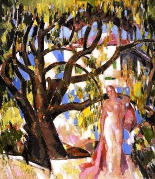 The Log Cabin Houseboat Artwork by John Duncan Fergusson