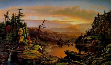 River Valley Landscape Artwork by Levi Wells Prentice