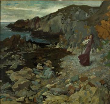 Rocky Coast Scene at Howth Artwork by Sir William Orpen
