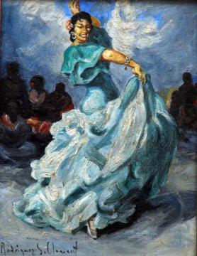 Bailaora con traje blanco Artwork by Francisco Rodriguez Sanchez Clement