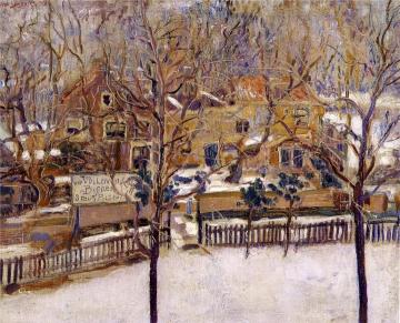 Houses in the Snow Artwork by Jan Sluyters