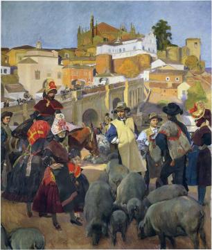 Extremadura, The Market Artwork by Joaquin Sorolla y Bastida