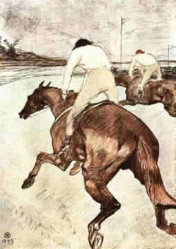The Jockey Artwork by Henri de Toulouse-Lautrec