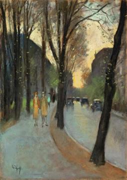 Berliner Straße Im Vorfrühling Artwork by Lesser Ury