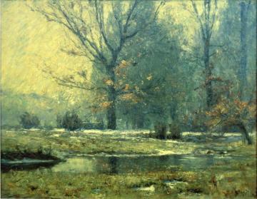 Creek In Winter Artwork by Theodore Clement Steele