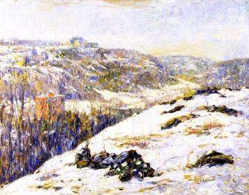Harlem River, Winter Artwork by Ernest Lawson