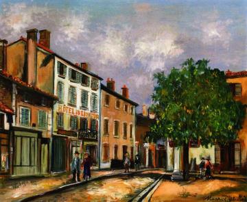 Street in Saint-Léger Artwork by Maurice Utrillo