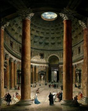 The Interior Of The Pantheon In Rome Artwork by Giovanni Paolo Pannini