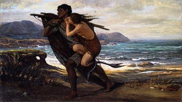 Fisherman And Mermaid Artwork by Elihu Vedder